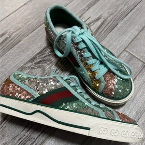 Gucci sequin multicolored sneakers size 6